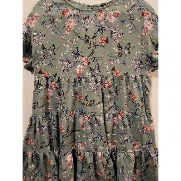 SHEIN Keyhole Back Flounce Sleeve Floral Smock Dress - Picture 8 of 8